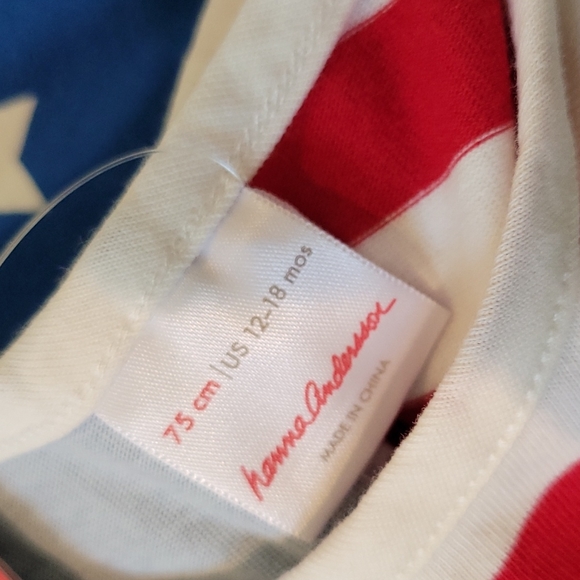 NWT Hanna Andersson Baby Button Shoulder Tank Romper. Size 12-18 Months - Picture 3 of 3